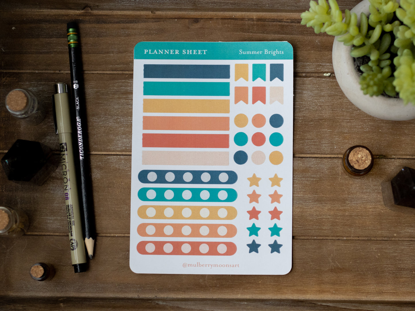 OOPS Planner Sticker Sheet - Summer Brights