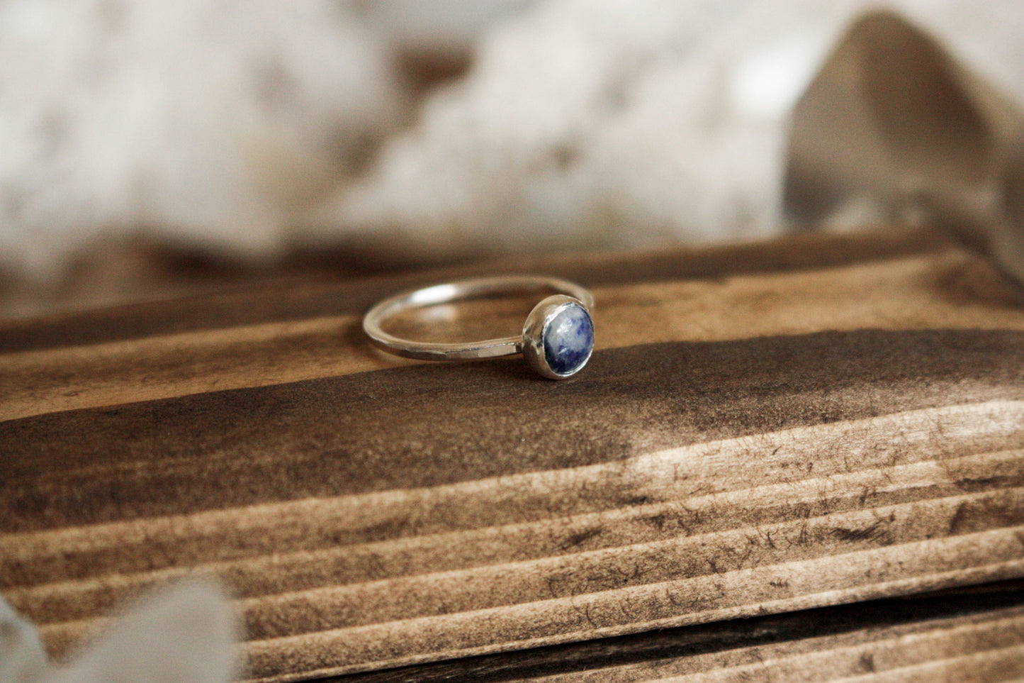 Sodalite + Silver Gemstone Ring