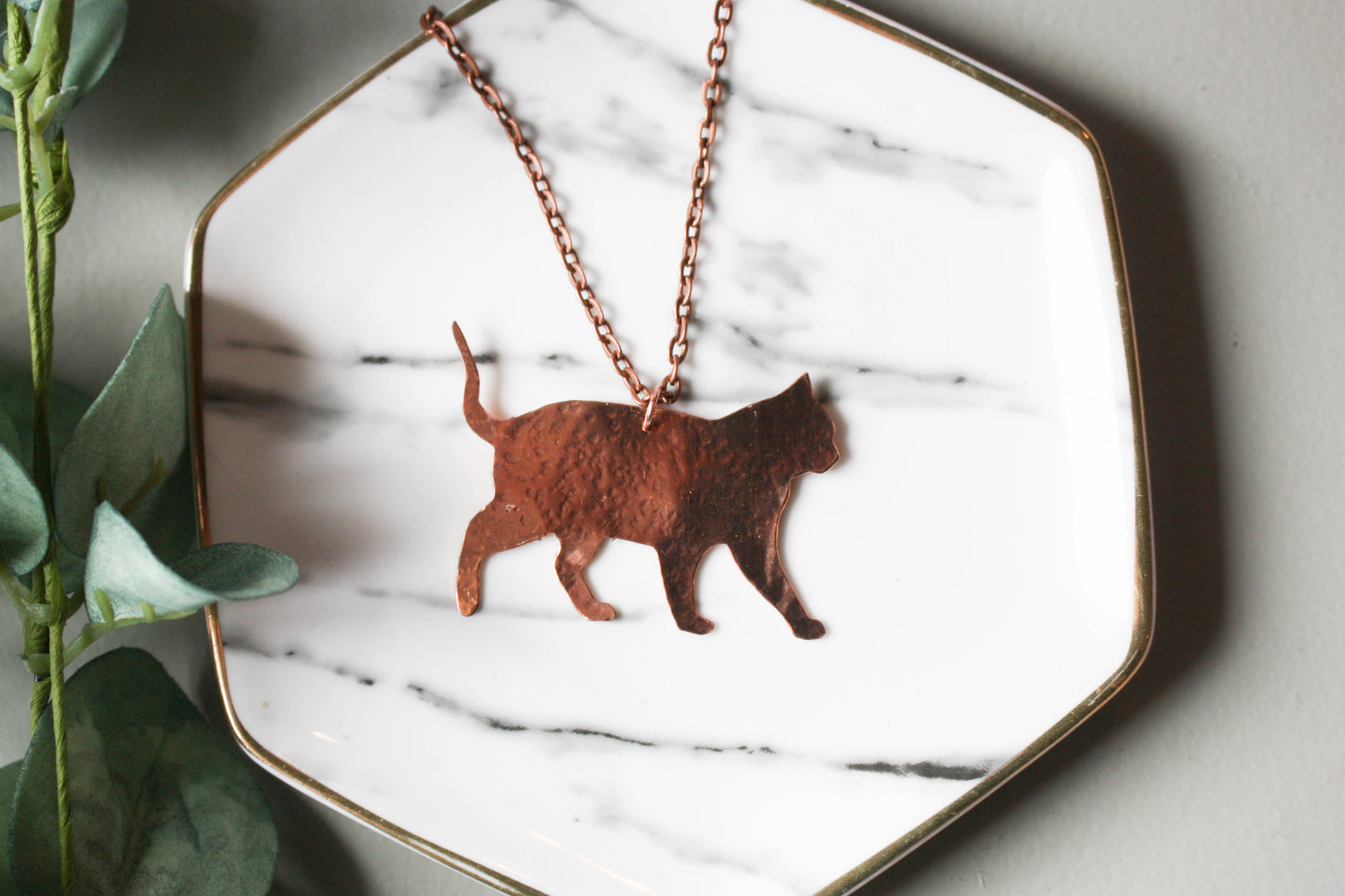 Copper Kitty Necklace