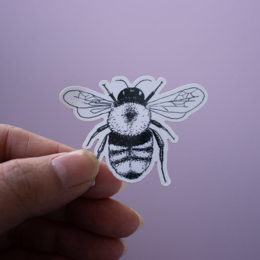 Bee Illustration Sticker/Ink drawing/Bee Drawing Sticker