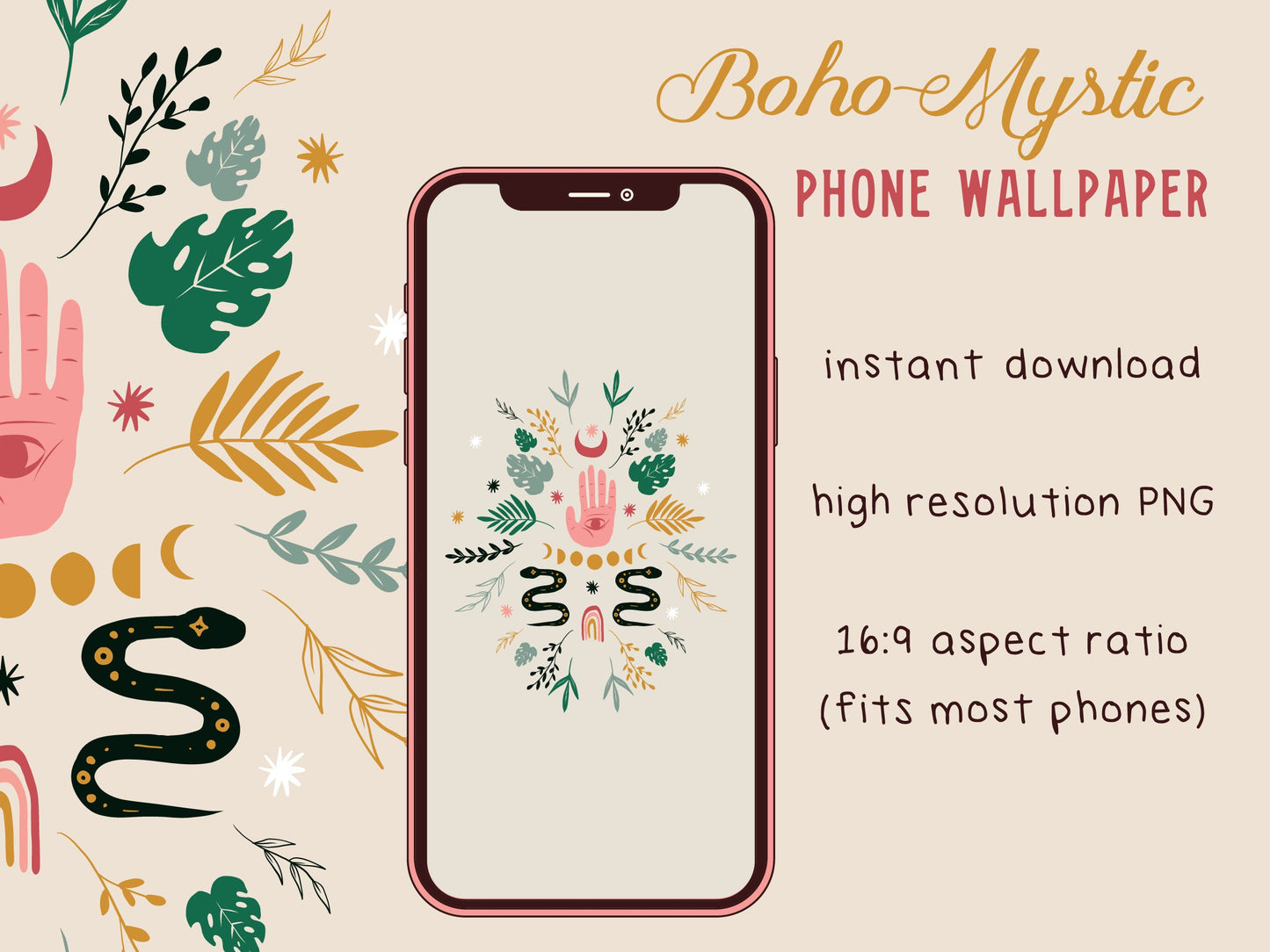 Phone Wallpaper - Boho Magic Aesthetic