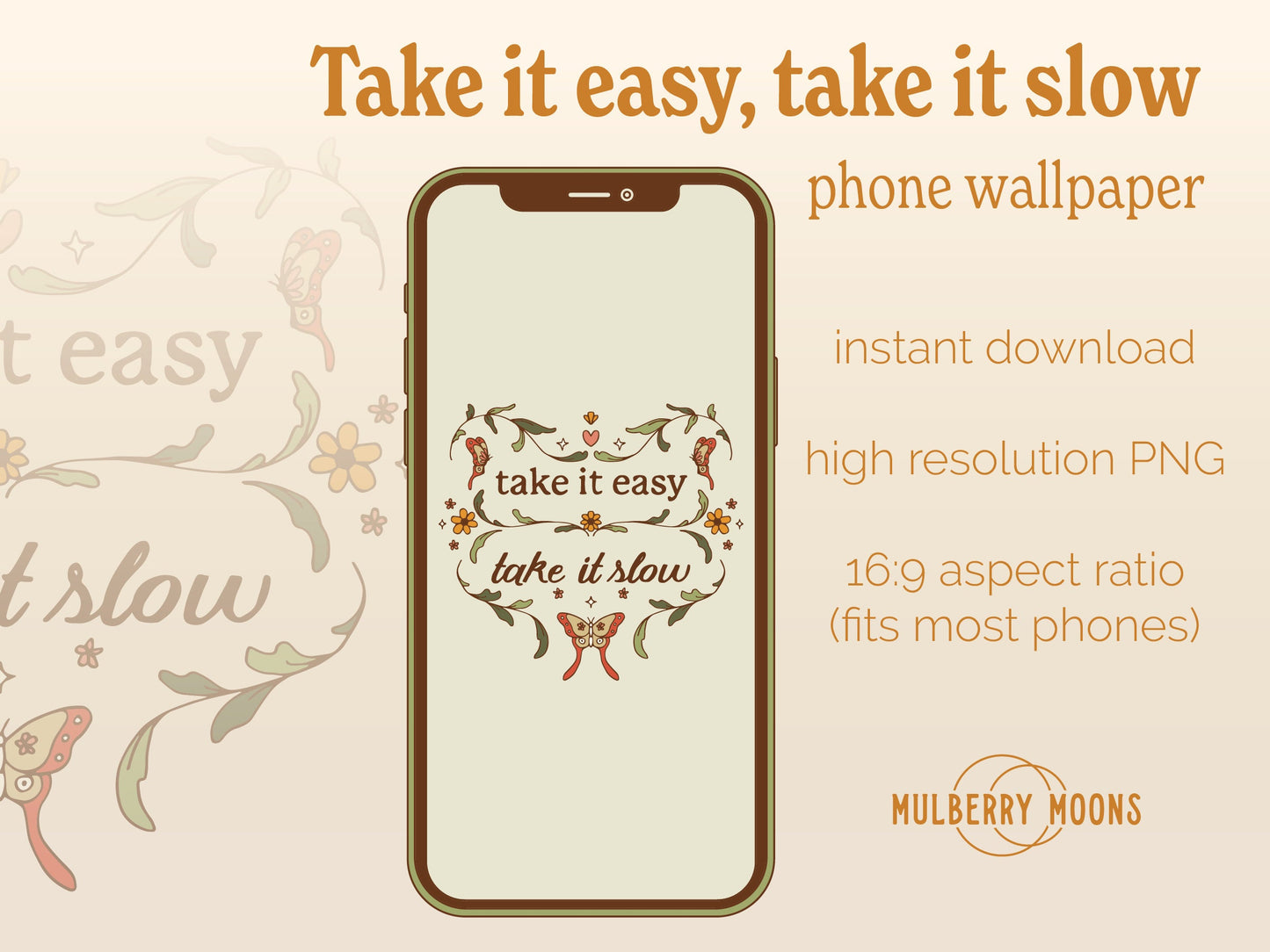 Phone Wallpaper - Take it Easy Slow