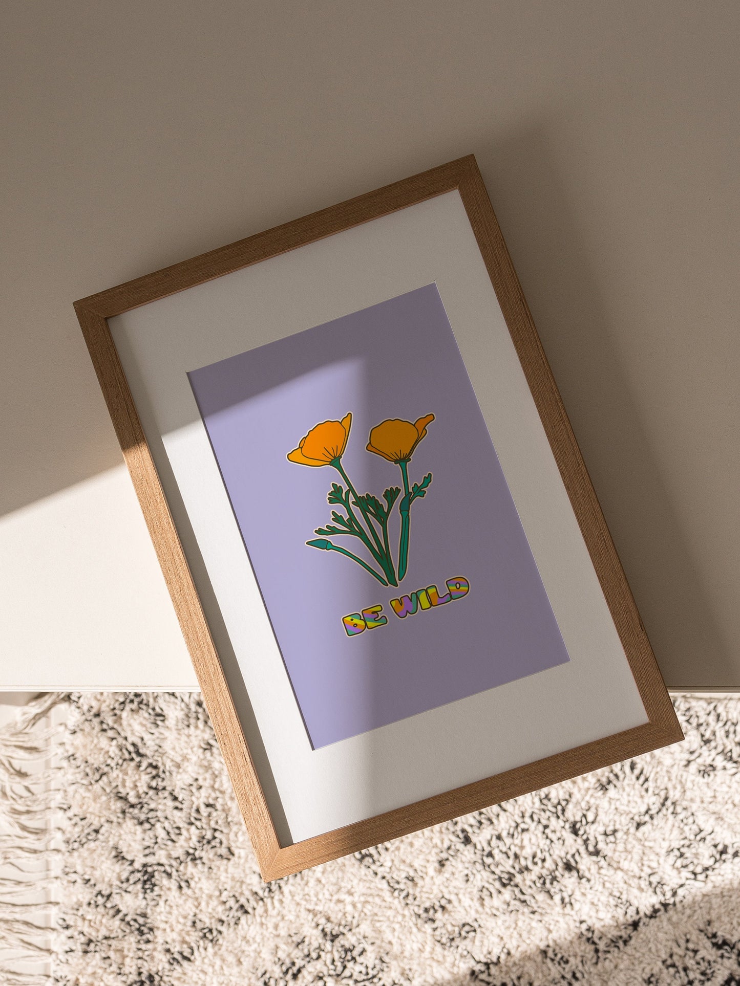 Be Wild California Poppies Digital Art Print - Pop